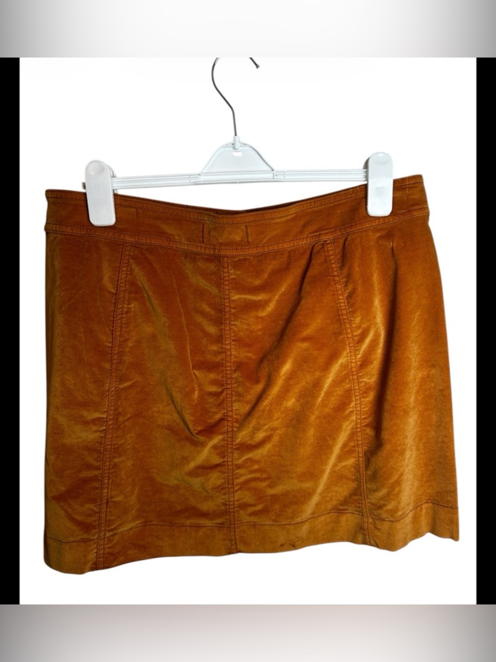 Madewell Velveteen A Line Button Front Mini Skirt Size 16 - Picture 3 of 5